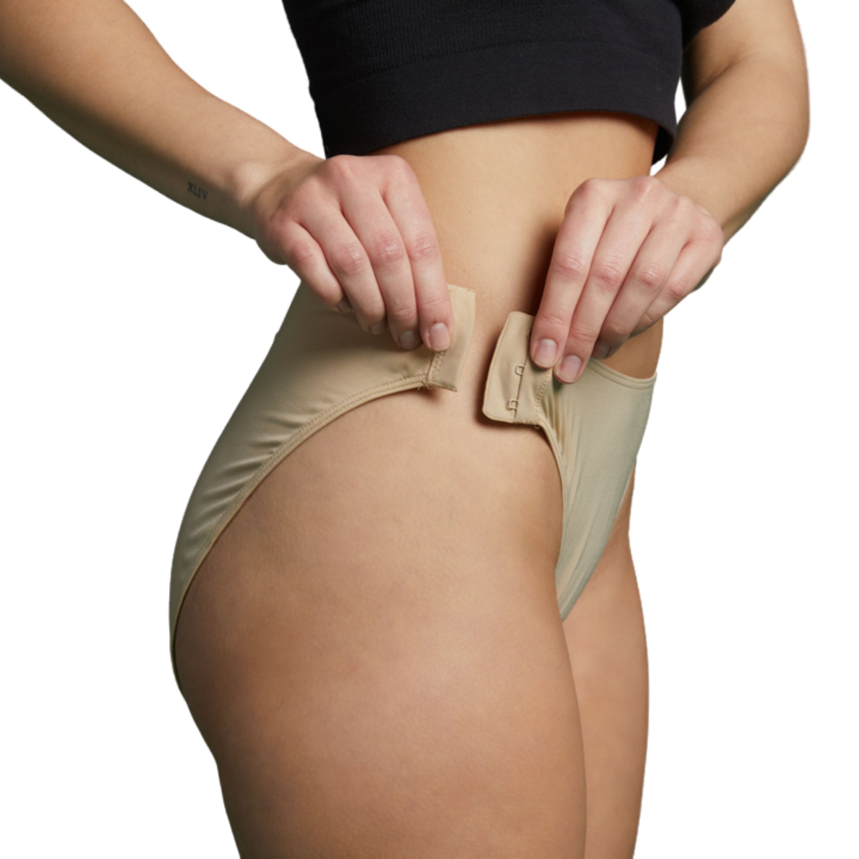 Slick Chicks Highcut Brief, Beige image.