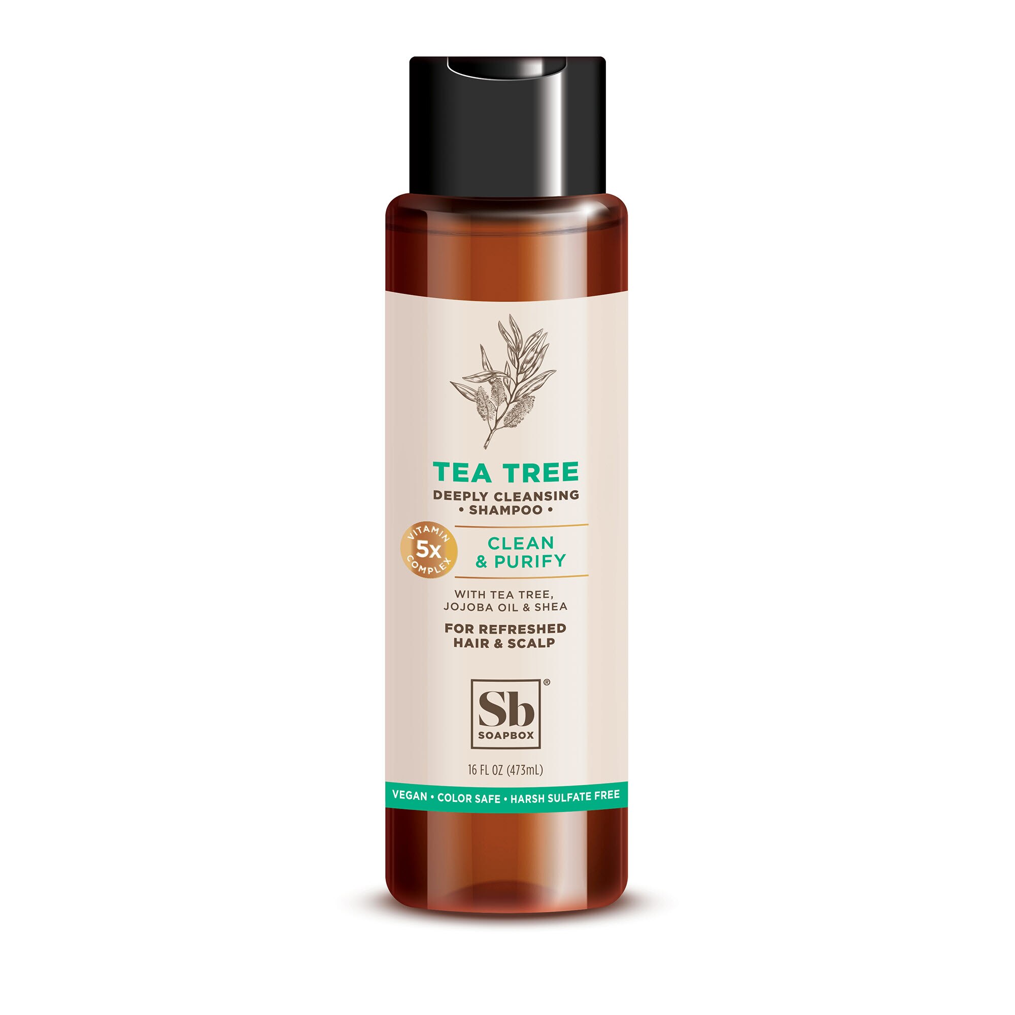 Soapbox Tea Tree Clean & Purify Shampoo, 16 OZ