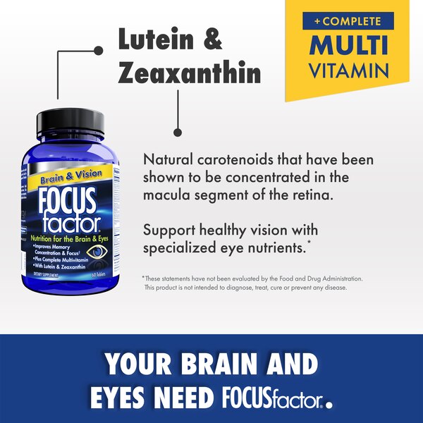 Focus Factor Nutrition for the Brain & Eyes Plus Multivitamin Tablets, 60 CT