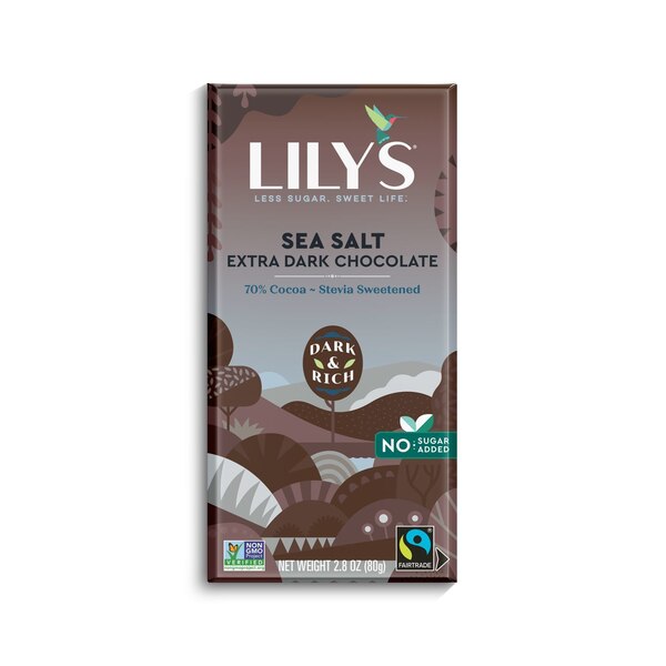 Lily's Salted Almond Stevia Extra Dark Chocolate Bar, 2.8 oz