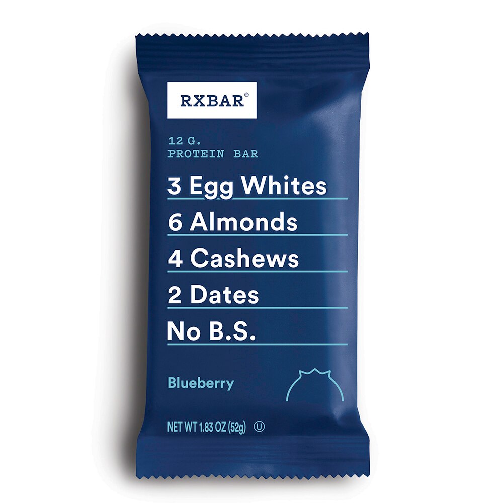 RXBAR Whole Food Protein Bar, Blueberry, 12g Protein, 1.83 oz Bar