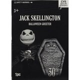 Disney Tim Burton's The Nightmare Before Christmas Jack Skellington Halloween Greeter, 21 in, thumbnail image 3 of 4