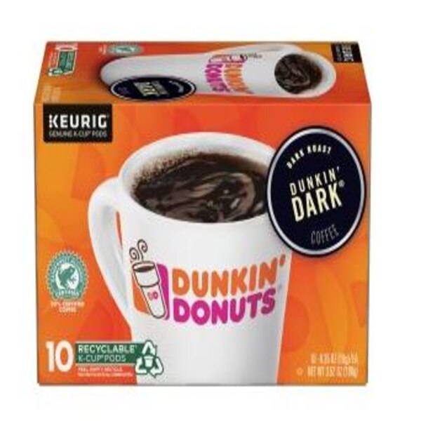 Dunkin' Coffee K-Cups, Dark Roast, 10 ct, 3.52 oz