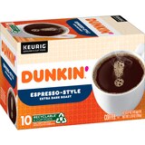 Dunkin' Espresso-Style Extra Dark Roast K-Cup Pods, 10 ct, thumbnail image 1 of 1