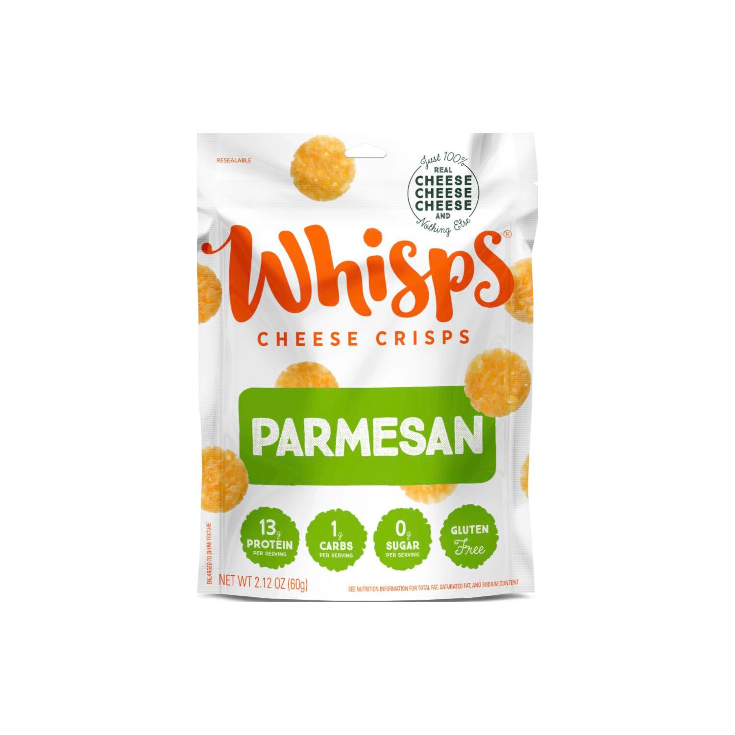 Whisps Cheese Crisps Parmesan, 2.12 oz