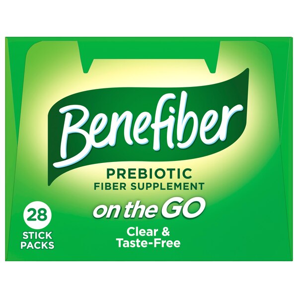 Benefiber Prebiotic Fiber Supplement Powder Stick Packs, Unflavored