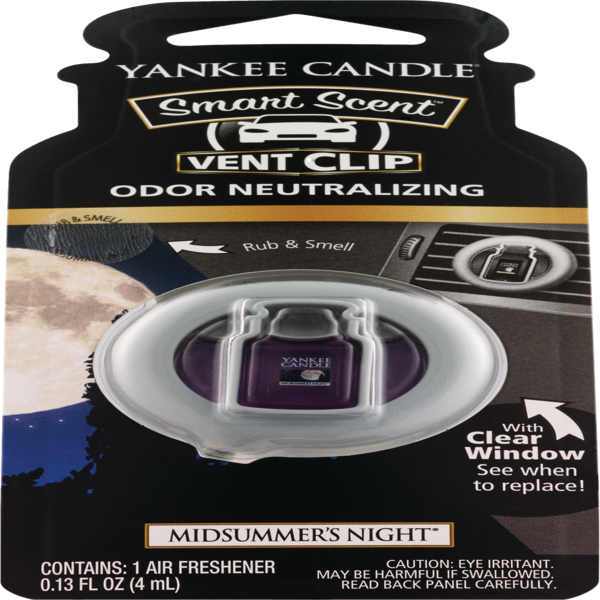 Yankee Candle Smart Scent Odor Neutralizing Car Vent Clip Air Freshener