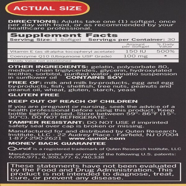 Qunol Ultra CoQ10 Softgels 100mg