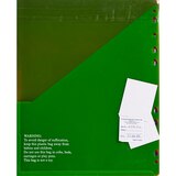 Caliber Poly Slant Two-Sided Binder Pockets with Tabs, Assorted Colors, thumbnail image 2 of 2