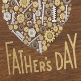 Hallmark Signature Wood Fathers Day Card for Dad (Nuts and Bolts Heart), thumbnail image 4 of 6
