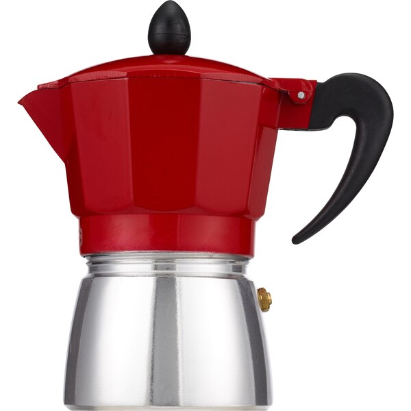 IMUSA Top Traditional Stovetop Coffeemaker, Red, 3 CUP