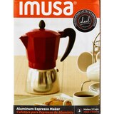 IMUSA Top Traditional Stovetop Coffeemaker, Red, 3 CUP, thumbnail image 4 of 6