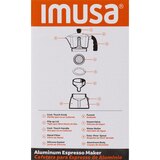 IMUSA Top Traditional Stovetop Coffeemaker, Red, 3 CUP, thumbnail image 5 of 6