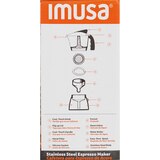 IMUSA Stovetop Coffeemaker, Stainless Steel, 6 CUP, thumbnail image 5 of 5