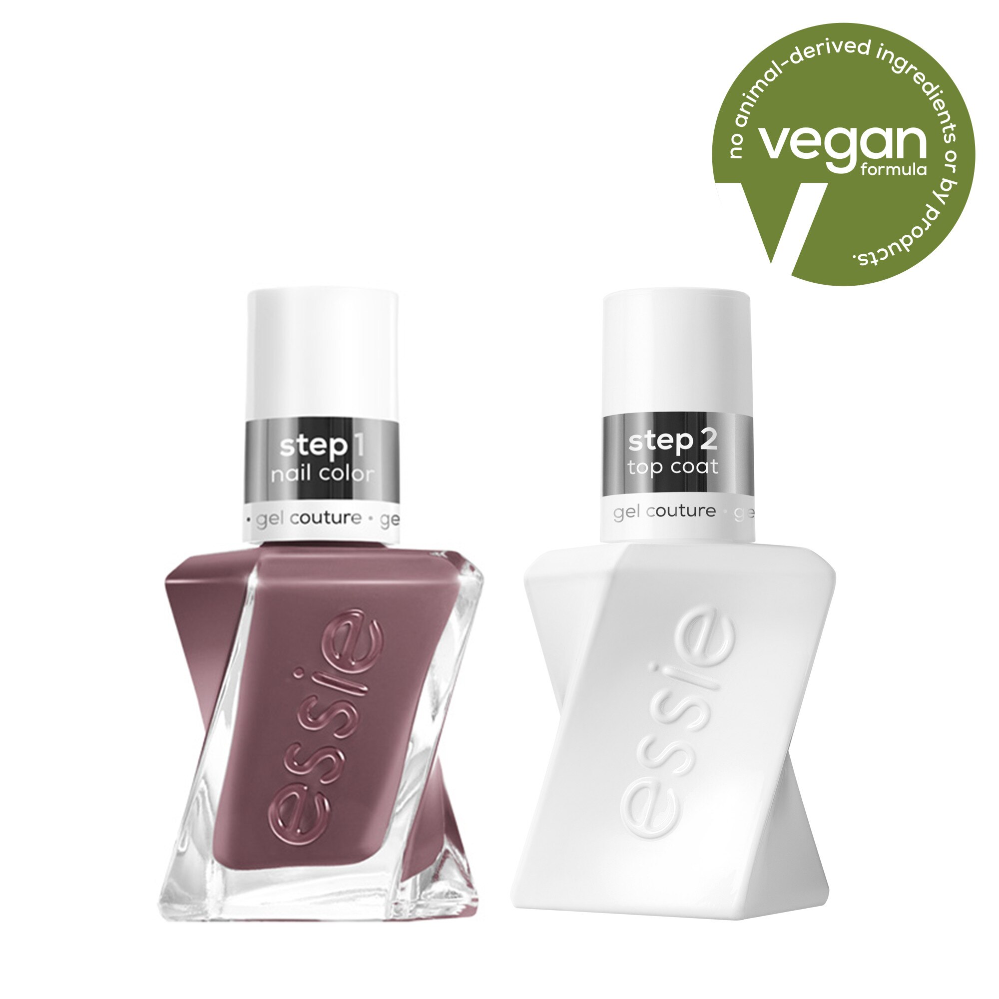 essie gel couture Long-Lasting Nail Polish + Top Coat Duo, Vegan, take me to thread (mauve)