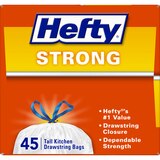 Hefty Strong Drawstring Tall Kitchen Bags 13 Gallon, 45 ct, thumbnail image 2 of 5