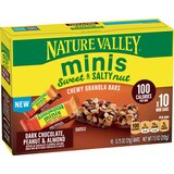 Nature Valley Sweet and Salty Mini Dark Chocolate, Peanut and Almond Granola Bars 10 ct, thumbnail image 1 of 2