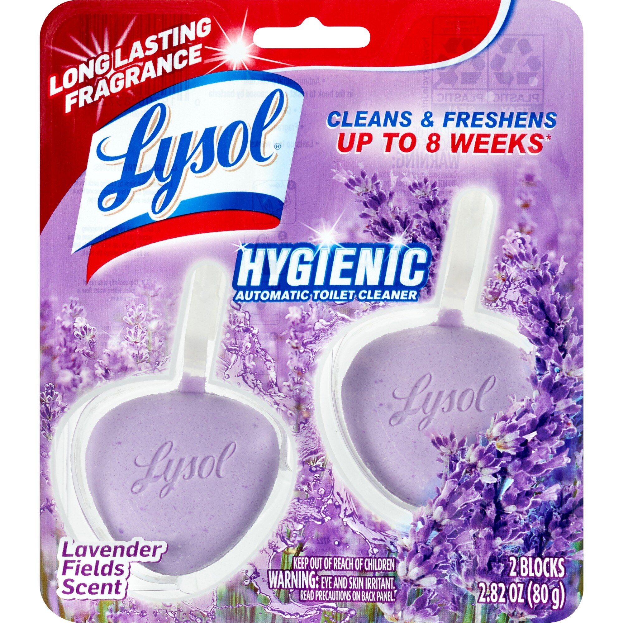 Lysol No Mess Auto Toilet Bowl Cleaner, Lavender, 2 ct