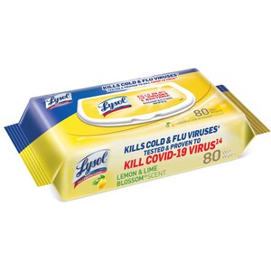 Lysol Disinfecting Wipes, Lemon & Lime Blossom, 80 CT