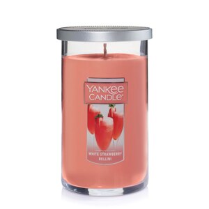 Yankee Candle White Strawberry Bellini Perfect Pillar Candle, 12 OZ