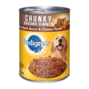 Pedigree Chunck Ground Meaty Dinner, Beef, Bacon & Cheese Flavor