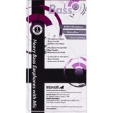 Maxell Bass 13 Earphones with Mic, Purple, thumbnail image 2 of 7