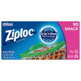 Ziploc Brand Storage Snack Bags, Snack Sized Bags, 90 ct, thumbnail image 1 of 5