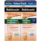 Robitussin Honey Adult Cough + Congestion DM & Nighttime Cough DM 2 x 4oz Bottles, thumbnail image 1 of 5