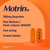 Motrin Ib, Ibuprofen 200Mg Tablets For Pain & Fever Relief, thumbnail image 4 of 9