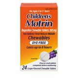 Children's Motrin, Ibuprofen Chewable Tablets, Grape, 24 CT, thumbnail image 1 of 9