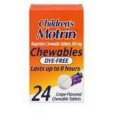 Children's Motrin, Ibuprofen Chewable Tablets, Grape, 24 CT, thumbnail image 3 of 9