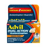 Advil Dual Action Back Pain Relief 250 MG Acetaminophen and 125 MG Ibuprofen (NSAID) Caplets, thumbnail image 1 of 5