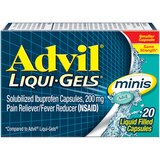 Advil Liqui-Gels Minis Pain Reliever and Fever Reducer, Ibuprofen 200mg, Fast Pain Relief, thumbnail image 1 of 5