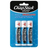 ChapStick Classic Medicated Lip Balm Tubes, 0.15 OZ, 3 CT, thumbnail image 1 of 3