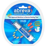 Abreva Docosanol 10% Cream Pump, FDA Approved Treatment for Cold Sore/Fever Blister, 2 grams, thumbnail image 1 of 8