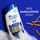 Head & Shoulders Mens Sandalwood 2-in-1 Anti-Dandruff Shampoo & Conditioner, 12.8 OZ, thumbnail image 4 of 10