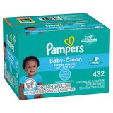 Pampers Baby Clean Wipes Baby Fresh Scented 6X Pop-Top Packs, 432 CT, thumbnail image 2 of 12