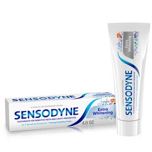 Sensodyne Extra Whitening Toothpaste for Sensitive Teeth and Cavity Protection, 4 OZ