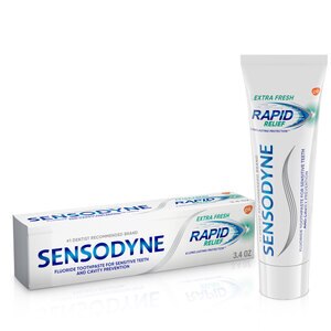 Sensodyne Rapid Relief Sensitive Toothpaste, Extra Fresh - 3.4 Ounces