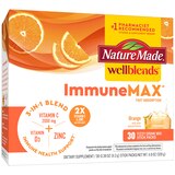 Nature Made Wellblends ImmuneMAX Fizzy Drink Mix Stick Packs, Vitamin C, D3, Electrolyte Packets, 30 CT, thumbnail image 1 of 10