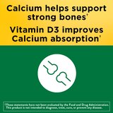 Nature Made Calcium 600 mg with Vitamin D3, Calcium Supplement for Bone Support, Tablets, 200 CT, thumbnail image 3 of 9