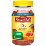 Nature Made Extra Strength Vitamin D3 5000 IU (125 mcg) per serving Gummies, 150 CT, thumbnail image 1 of 9