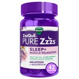 ZzzQuil PURE Zzzs Sleep+ Muscle Relaxation Melatonin Sleep Aid Gummies, 42CT, thumbnail image 1 of 12