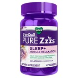 ZzzQuil PURE Zzzs Sleep+ Muscle Relaxation Melatonin Sleep Aid Gummies, 42CT, thumbnail image 4 of 12