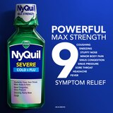 Vicks NyQuil Severe Cough Cold and Flu Nighttime Relief Liquid, 12 OZ, thumbnail image 4 of 10