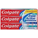 Colgate Triple Action Anticavity Toothpaste, Original Mint, 8 OZ, 3 Pack, thumbnail image 1 of 4