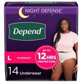 Depend Night Defense Incontinence Underwear for Women Overnight, thumbnail image 1 of 7