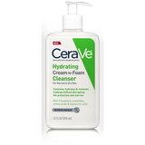 CeraVe Hydrating Cream-to-Foam Facial Cleanser with Hyaluronic Acid, thumbnail image 3 of 9