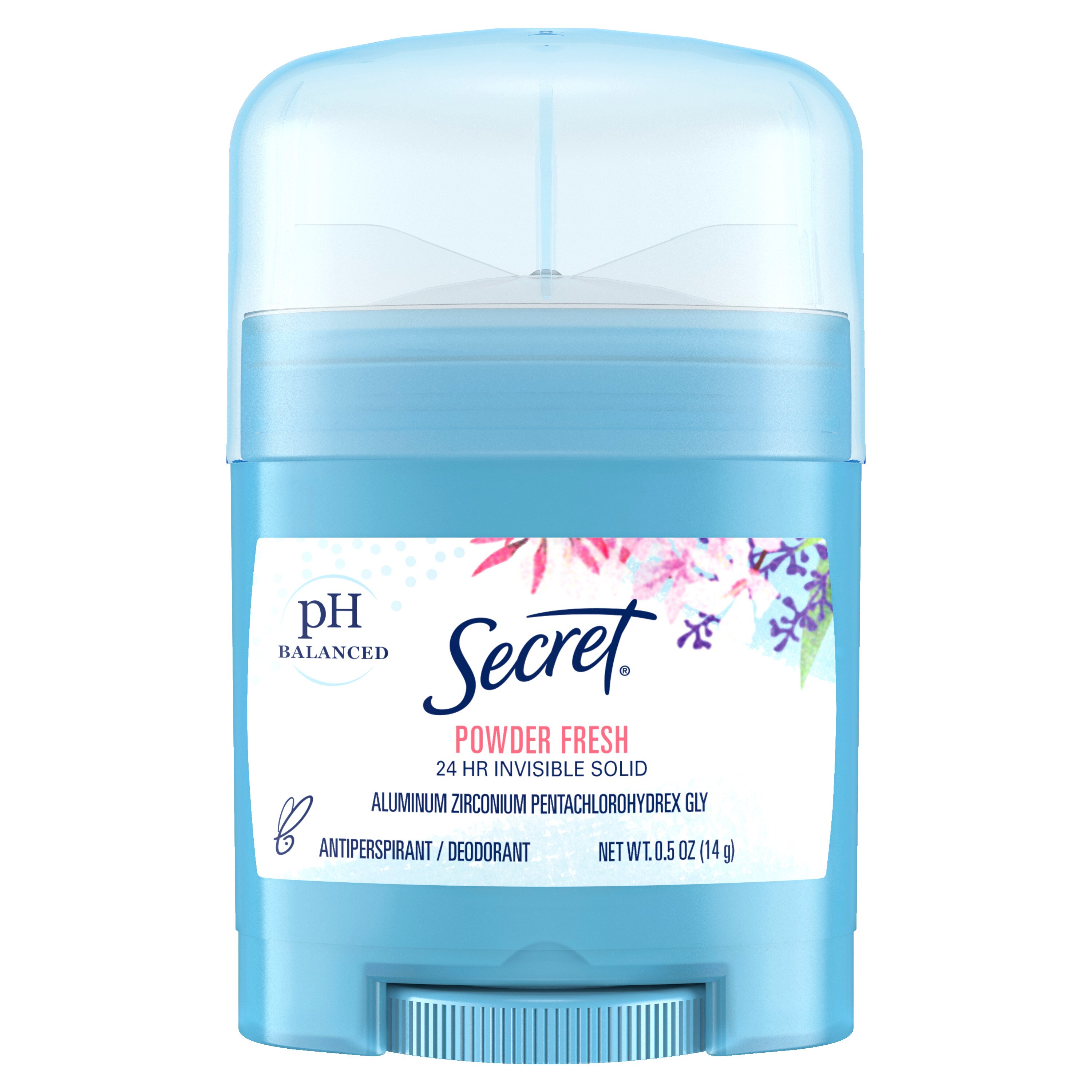 Secret Invisible Solid Antiperspirant and Deodorant Stick, Powder Fresh, 0.5 OZ