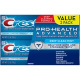 Crest Pro-Health Advanced Fluoride Toothpaste, Deep Clean Mint, 3 OZ, 2 Pack, thumbnail image 1 of 5